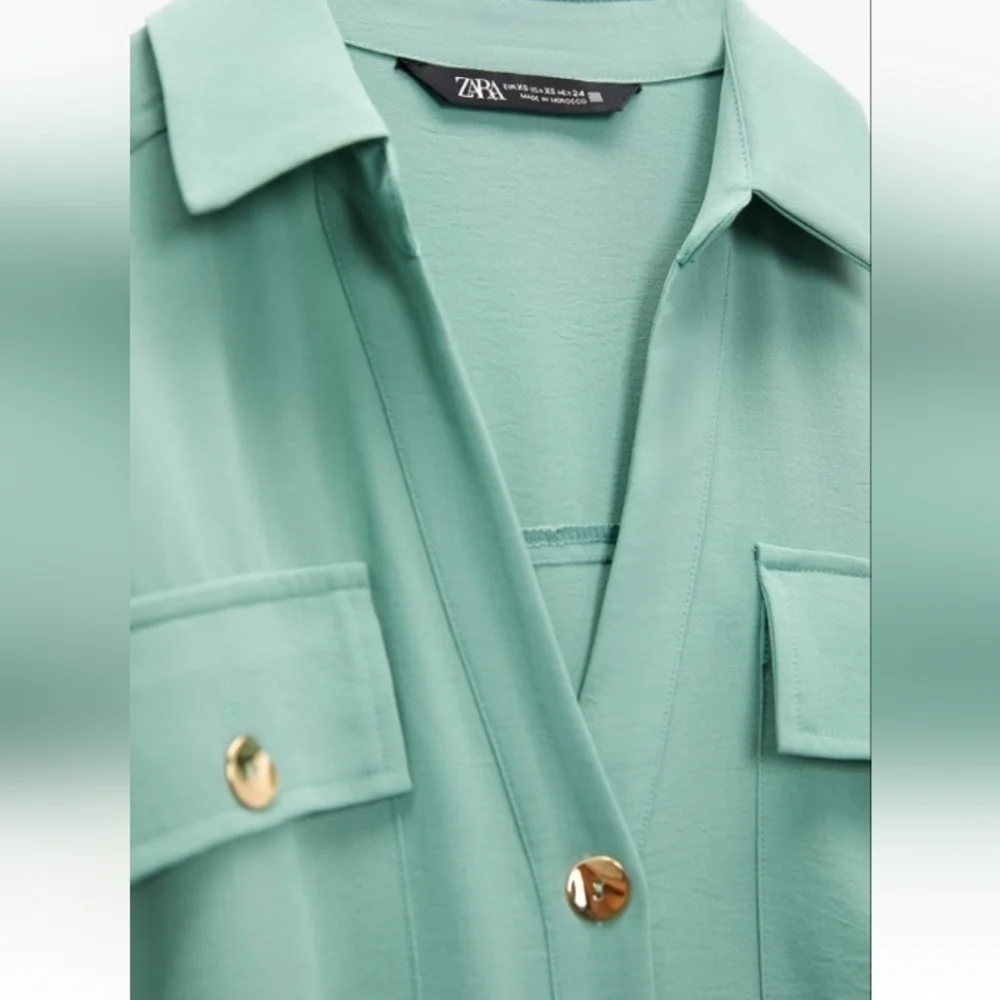 Zara gold button shirtdress